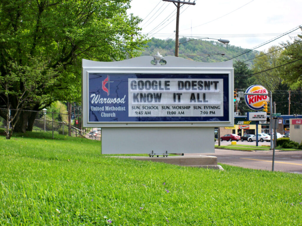 Changeable letter church sign