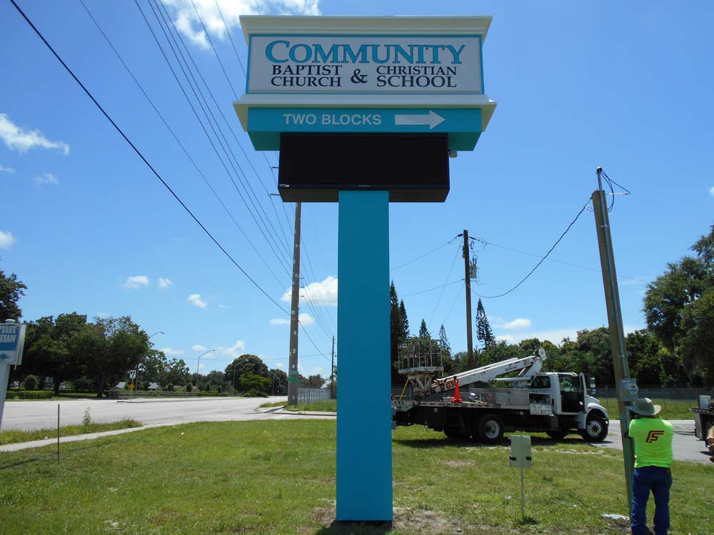 Church Pole Sign