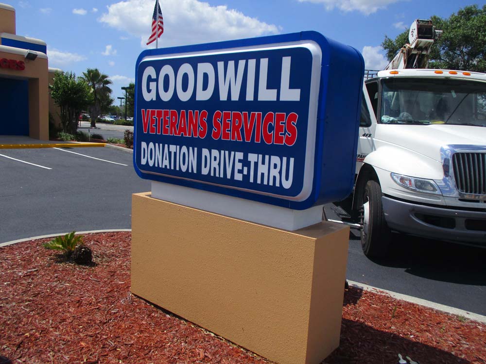 Goodwill monument sign