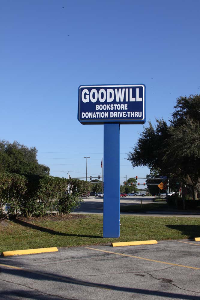 Goodwill pole sign