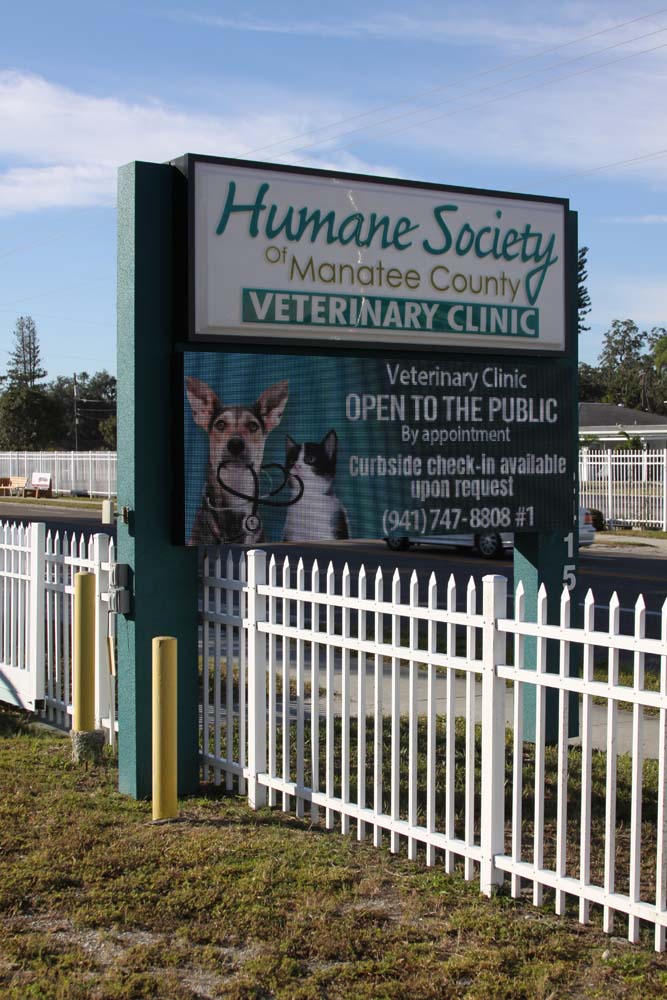 Free Standing LED Business Sign - Humane Society of Manatee County