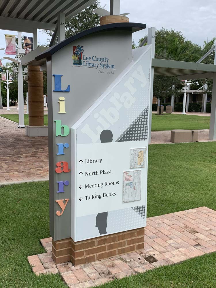 Ft Myers Regional Library Monument Sign