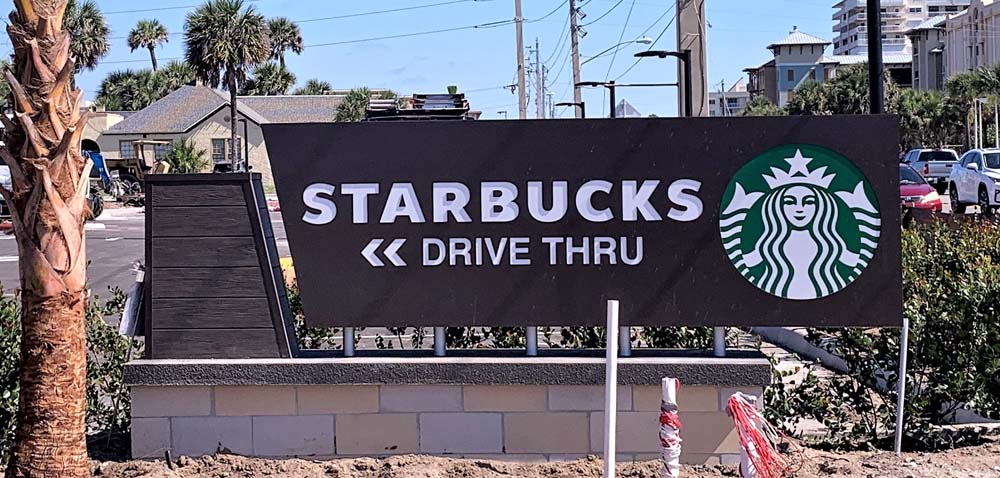 Starbucks Monument Sign