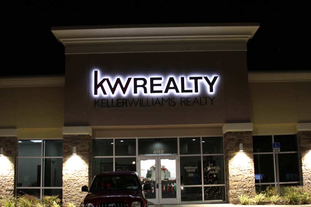 Lighted Signs - Reverse Illuminated business sign