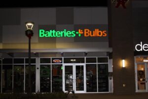 Illuminated Business Signs - Batteries + Bulbs - Battery Store Signs