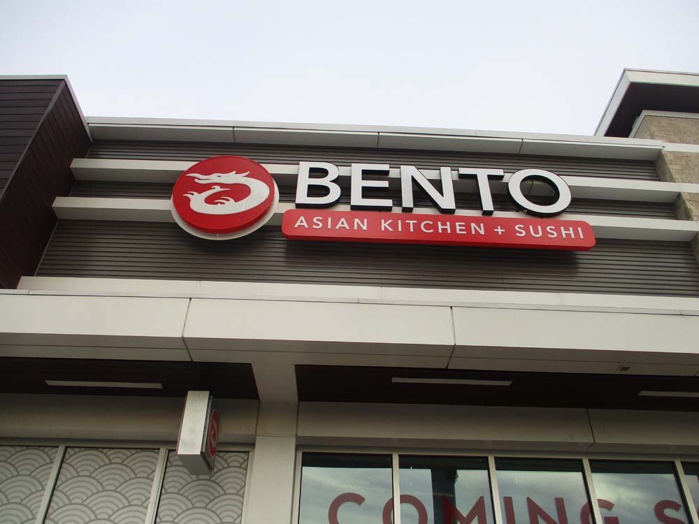 Bento Asian Restaurant Channel Letter Sign