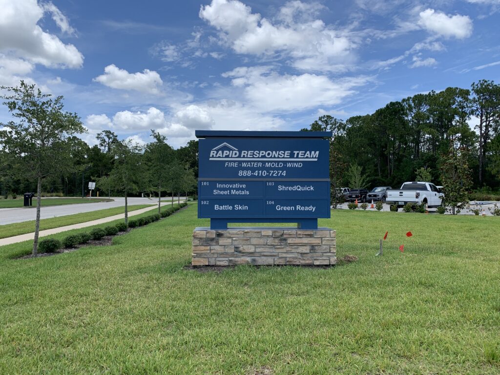 Rapid Response Team Monument Sign in Bradenton, FL