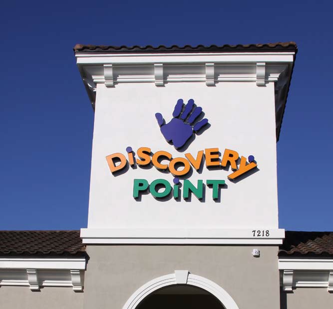 front / reverse illuminated channel letter signs - Discovery Point Bradenton