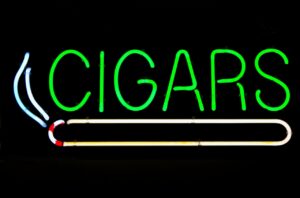 Cigars neon sign - Smoke Shop Signs post