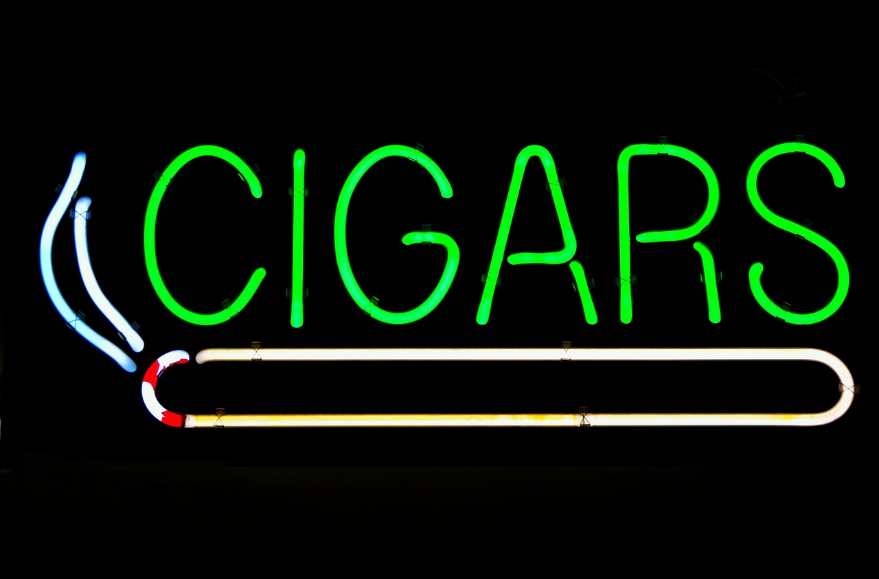 Cigars neon sign - Smoke Shop Signs post