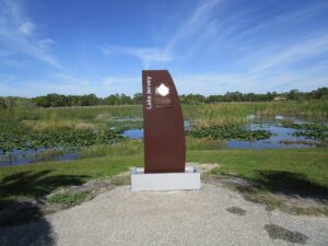 Lake Jervey monument sign - Public Park Signs post
