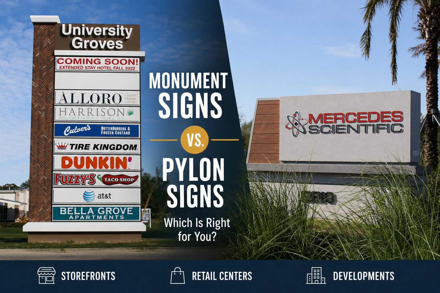 Monument Signs vs. Pylon Signs image